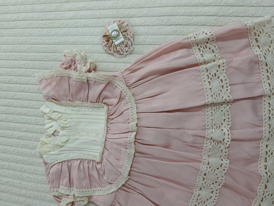 Pembe Bohem Kız Elbisesi Fırfır Detaylı - Görsel 4