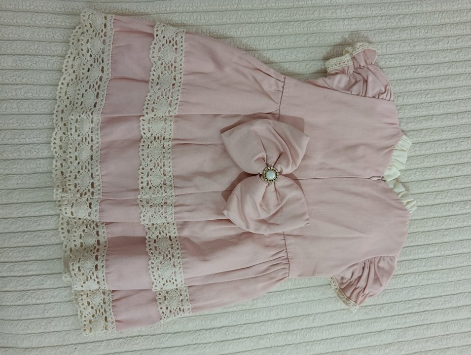 Pembe Bohem Kız Elbisesi Fırfır Detaylı - Görsel 5