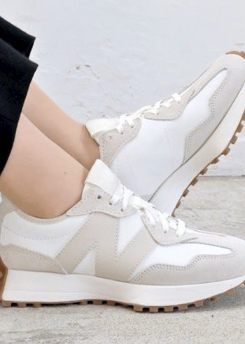 New Balance 327 Beyaz Kadın Günlük Giyim Sneakers Ayakkabı - Görsel 3