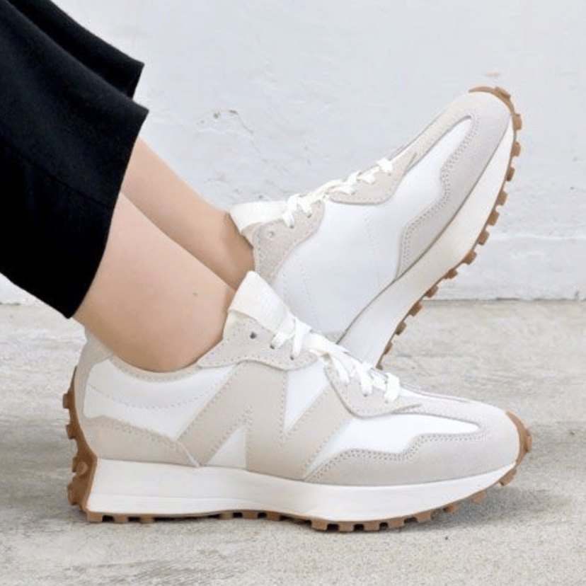 New Balance 327 Beyaz Kadın Günlük Giyim Sneakers Ayakkabı - Görsel 3