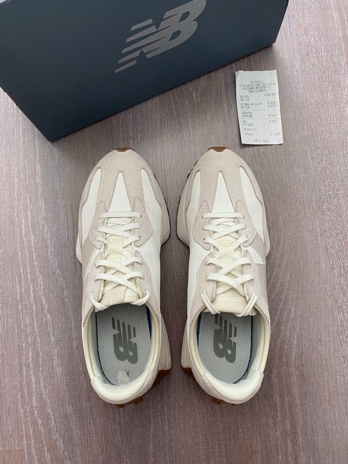 New Balance 327 Beyaz Kadın Günlük Giyim Sneakers Ayakkabı - Görsel 5