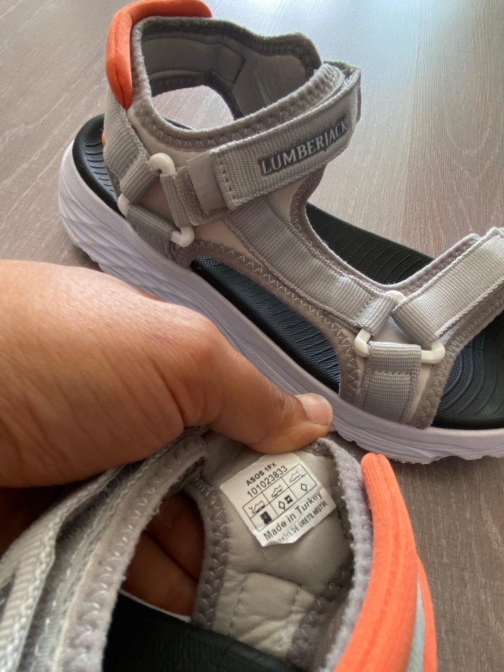 Lumberjack Gri Desenli Kadın Spor Dolgu Topuklu Sandalet - Görsel 5