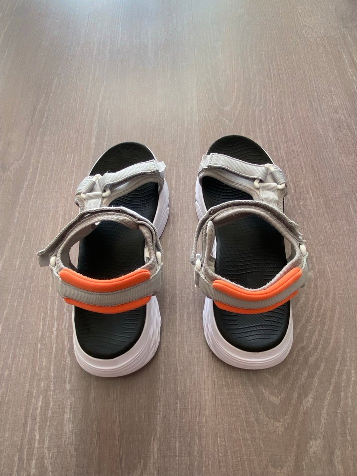 Lumberjack Gri Desenli Kadın Spor Dolgu Topuklu Sandalet - Görsel 3