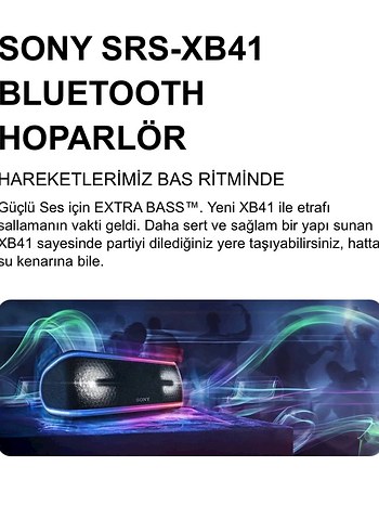 SINIFININ EN BÜYÜĞÜ VE EN GÜÇLÜSÜ SONY SRS-XB41 - Görsel 6