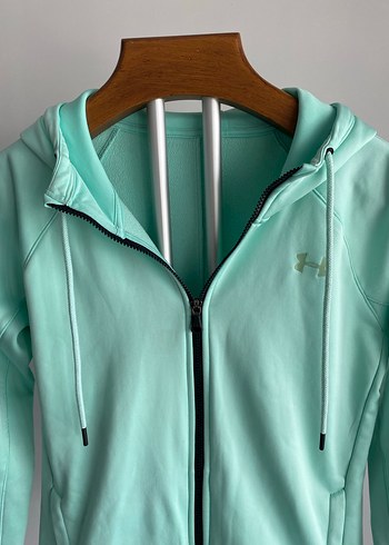 Under Armour Storm Turkuaz Fermuarlı Kadın Spor Ceketi Kapöşonlu - Görsel 3
