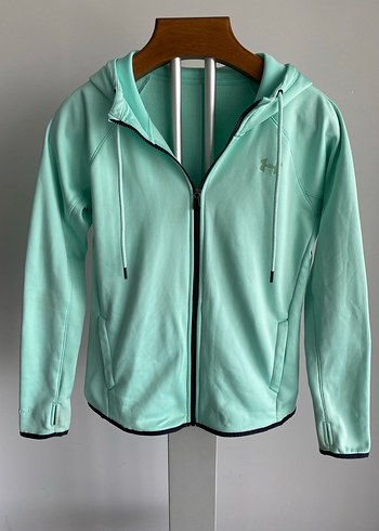 Under Armour Storm Turkuaz Fermuarlı Kadın Spor Ceketi Kapöşonlu - Görsel 2