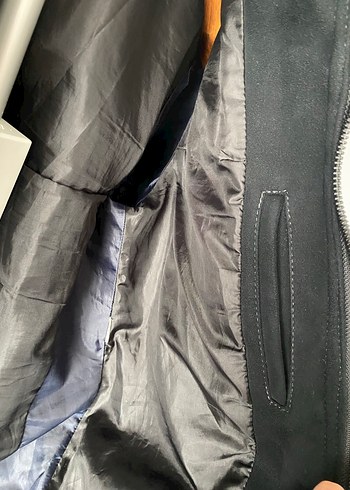 ZARA SPOR KESİM SİYAH SÜET ÇEKET MONT - Görsel 5