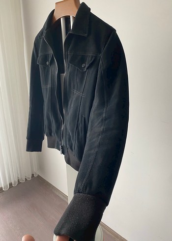 ZARA SPOR KESİM SİYAH SÜET ÇEKET MONT - Görsel 4