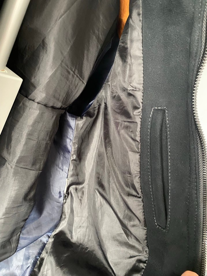 ZARA SPOR KESİM SİYAH SÜET ÇEKET MONT - Görsel 5