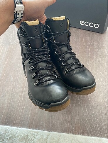 38 Beden siyah Renk ECCO EXOHIKE W BLACK MİCHELİN DERİ BOT