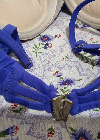 Koyu Mor Bohem Tarzı Kadın Bikini Üstü - Görsel 4