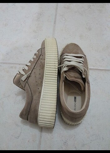35,5 Beden camel Renk Süet sneaker