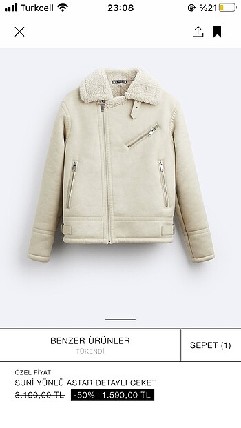 ZARA BİKER MONT
