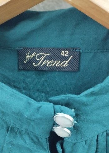 xl Beden yeşil Renk Düğmeli Koyu Yeşil Keten Midi Tunik