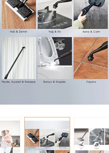 Siyah Çok Amaçlı Buharlı Temizleyici - Görsel 2