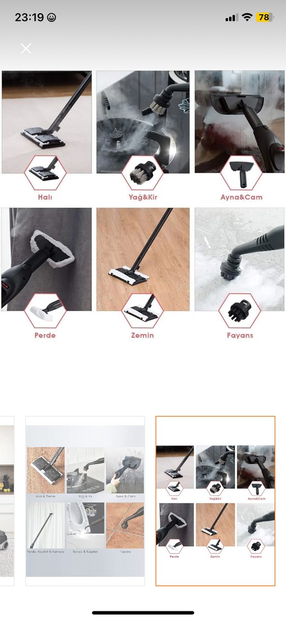 Siyah Çok Amaçlı Buharlı Temizleyici - Görsel 3