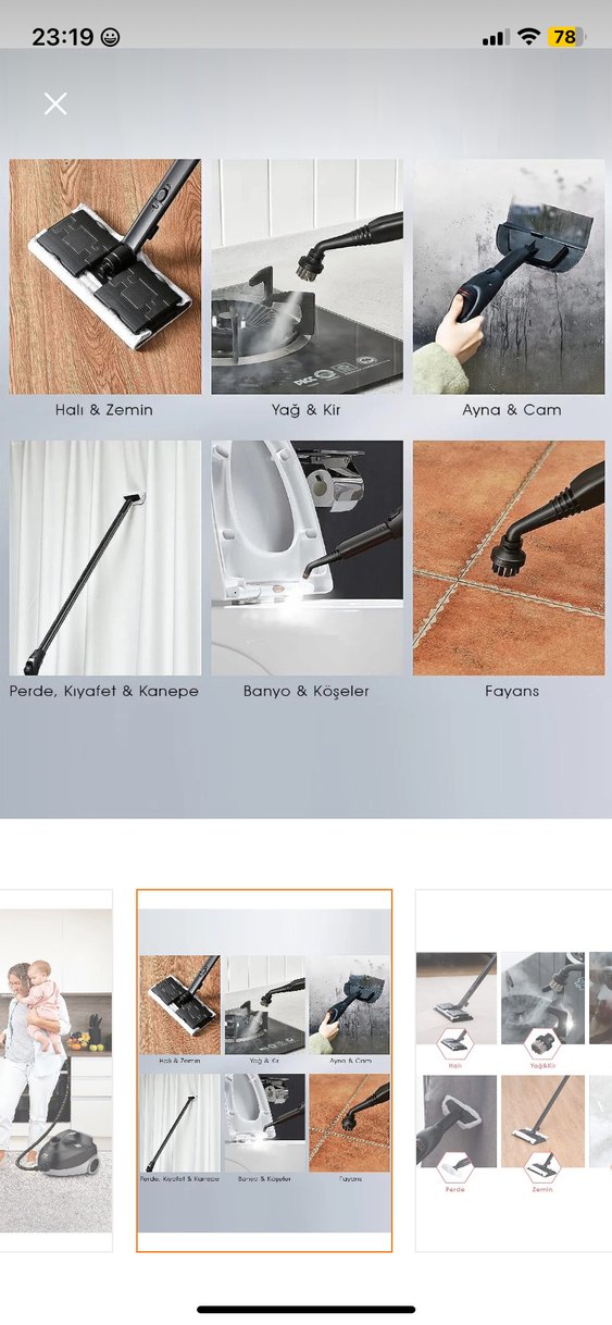 Siyah Çok Amaçlı Buharlı Temizleyici - Görsel 2