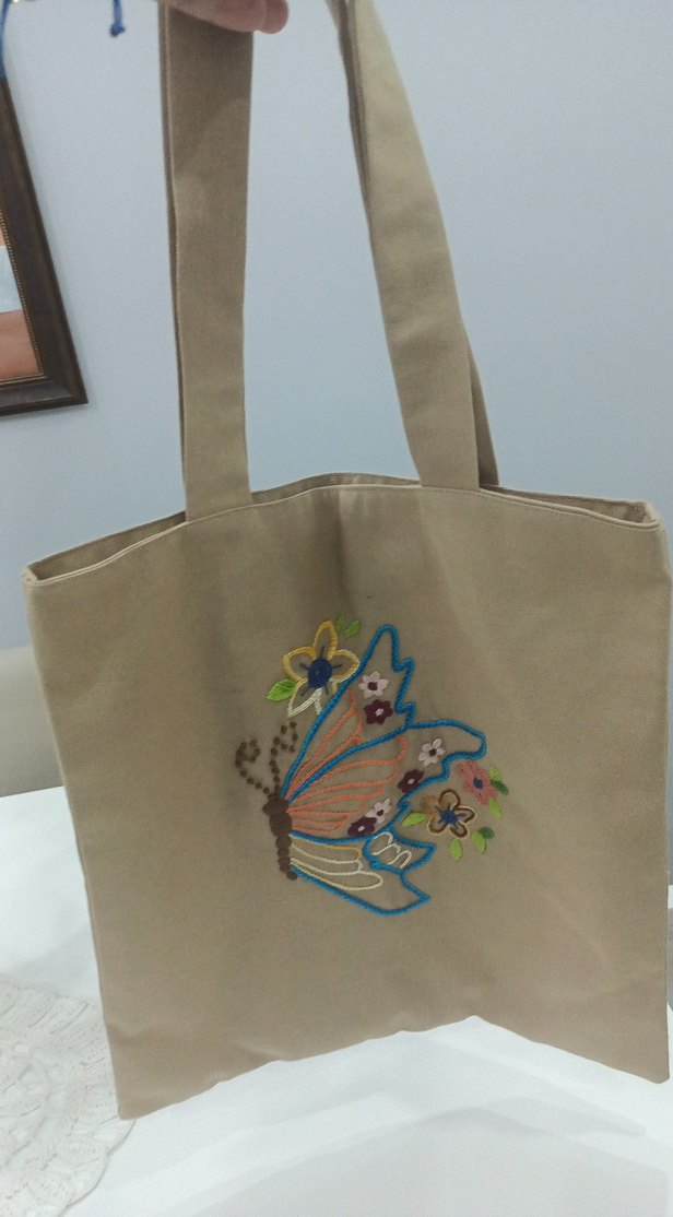 Bej Baskılı Bohem Kadın Kol Çantası - Görsel 2