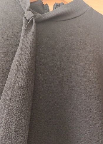 Gri Uzun Kollu Fırfırlı Salaş Elbise - Görsel 2