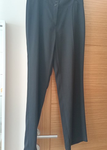 Gri Pilili Kadın Kumaş Pantolon - Görsel 2