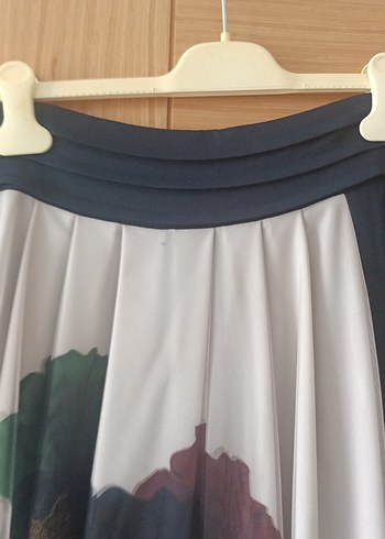 Bohem Tarz Uzun Drapeli Desenli Etek - Görsel 4