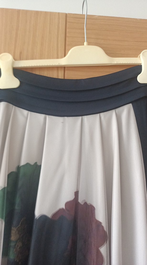 Bohem Tarz Uzun Drapeli Desenli Etek - Görsel 4