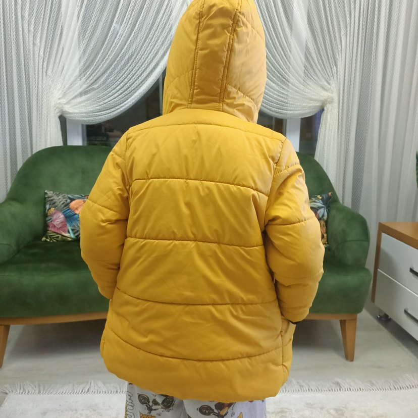 Sarı Erkek Çocuk Şişme Mont - Görsel 2