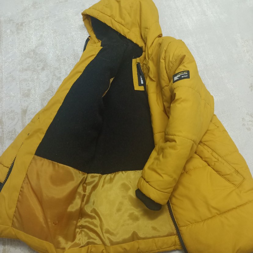 Sarı Erkek Çocuk Şişme Mont - Görsel 3