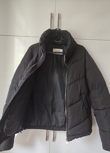 Siyah Şişme Mont - Görsel 2