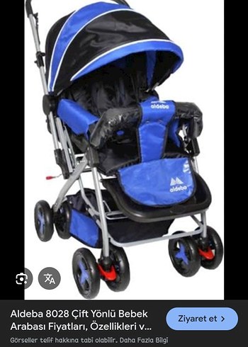 Aldeba 8028 Çift Yönlü Bebek Arabası Mavi