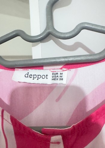 Pembe Desenli Uzun Kadın Elbise - Görsel 2