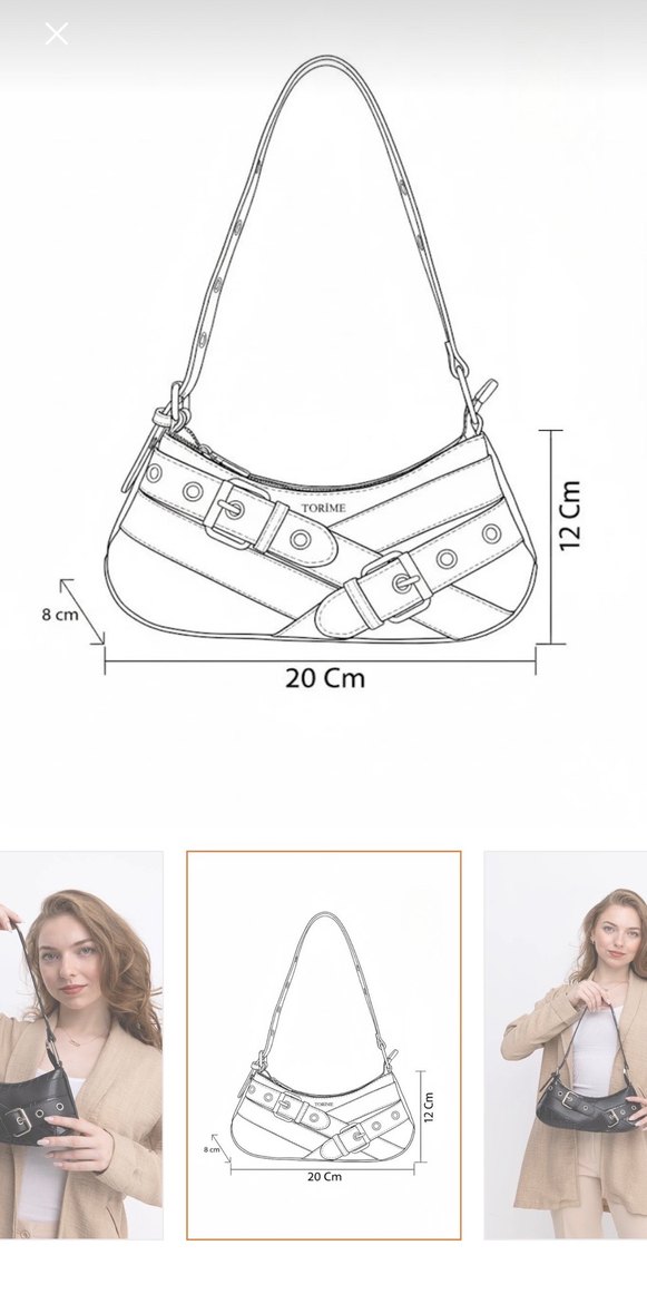 Tokalı Siyah Deri Kadın Çanta - Görsel 2