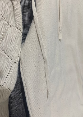 Beyaz Triko Süveter ve Hırka Takımı - Görsel 6