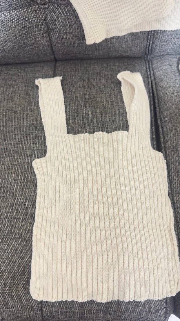 Beyaz Triko Süveter ve Hırka Takımı - Görsel 3