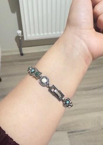 Turkuaz Taşlı Bohem Boncuklu Bileklik - Görsel 2