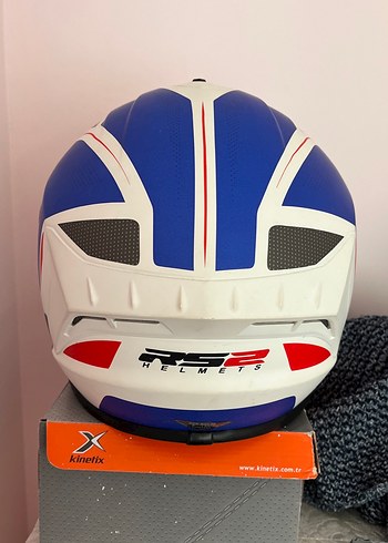RS2 Helmets Kask Mavi Kırmızı Beyaz - Görsel 3