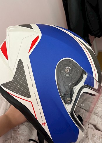 RS2 Helmets Kask Mavi Kırmızı Beyaz - Görsel 7