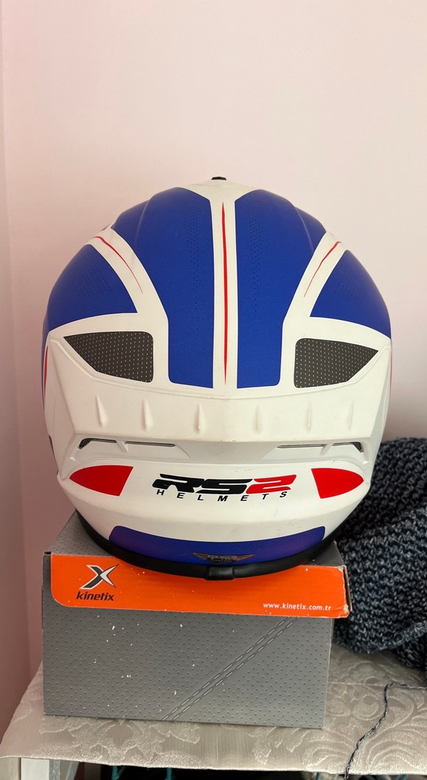 RS2 Helmets Kask Mavi Kırmızı Beyaz - Görsel 3
