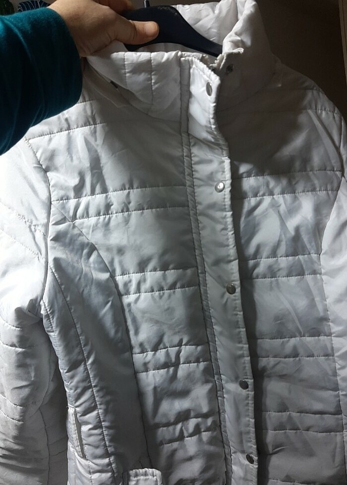 Beyaz hafif mont - Görsel 4