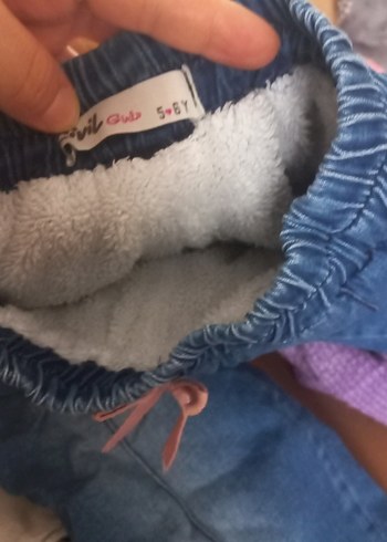 çocuk Bol Kesim  Kot  kar Pantolonu - Görsel 3