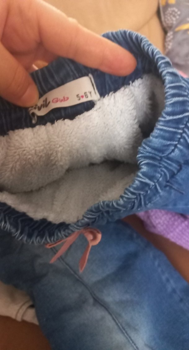 çocuk Bol Kesim  Kot  kar Pantolonu - Görsel 3