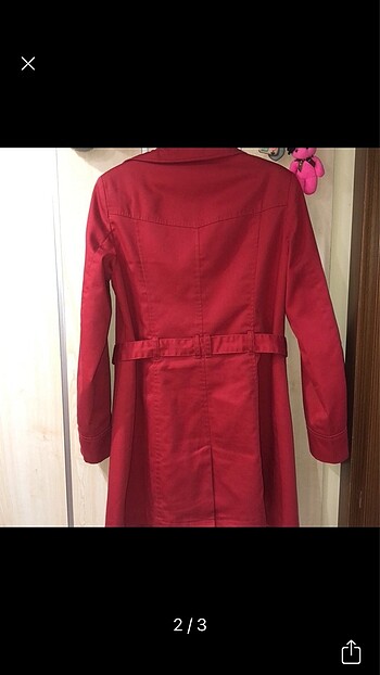 LC Waikiki Kırmızı Trenchcoat