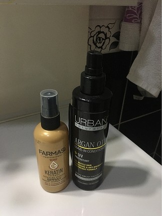 Farmasi keratin ve Urban Argan yağı sprey saç bakım seti