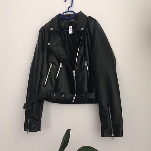 l Beden Deri biker ceket