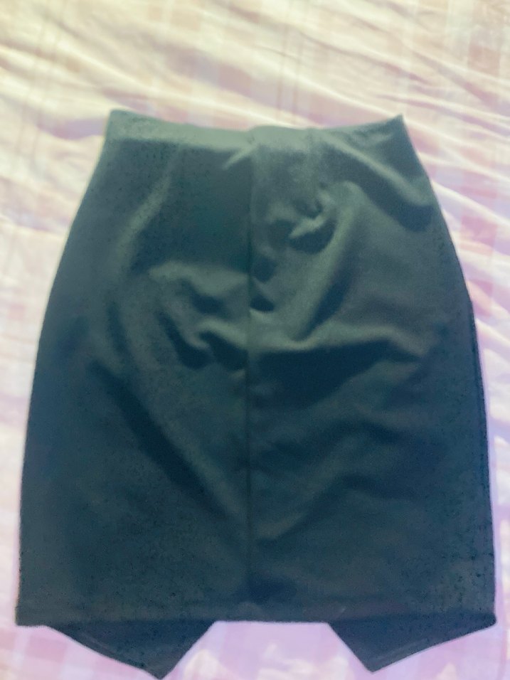 Drapeli Siyah Midi  Etek - Görsel 4