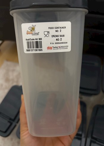 Gri Plastik Mutfak Saklama Kabı - Görsel 2