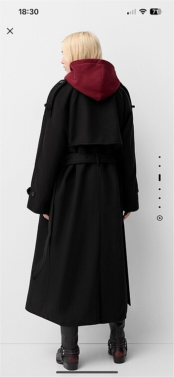s Beden Bershka oversize kaşe kaban