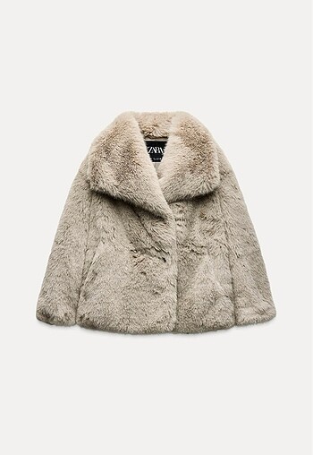 Zara suni peluş kürk kaban