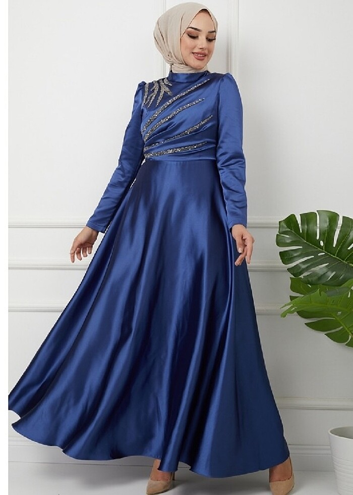 Tesettür abiye elbise - Görsel 2