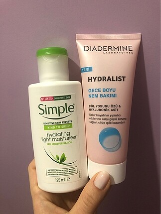 Simple ve diadermine nemlendirici + blistex